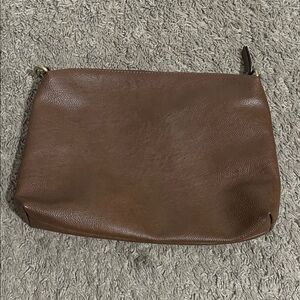 Joy Susan Brown Leather Clutch